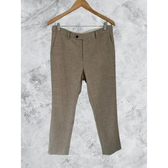 SPIER & Mackay Trousers Cashmere Wool Blend Pants - Light Beige Size Slim 32